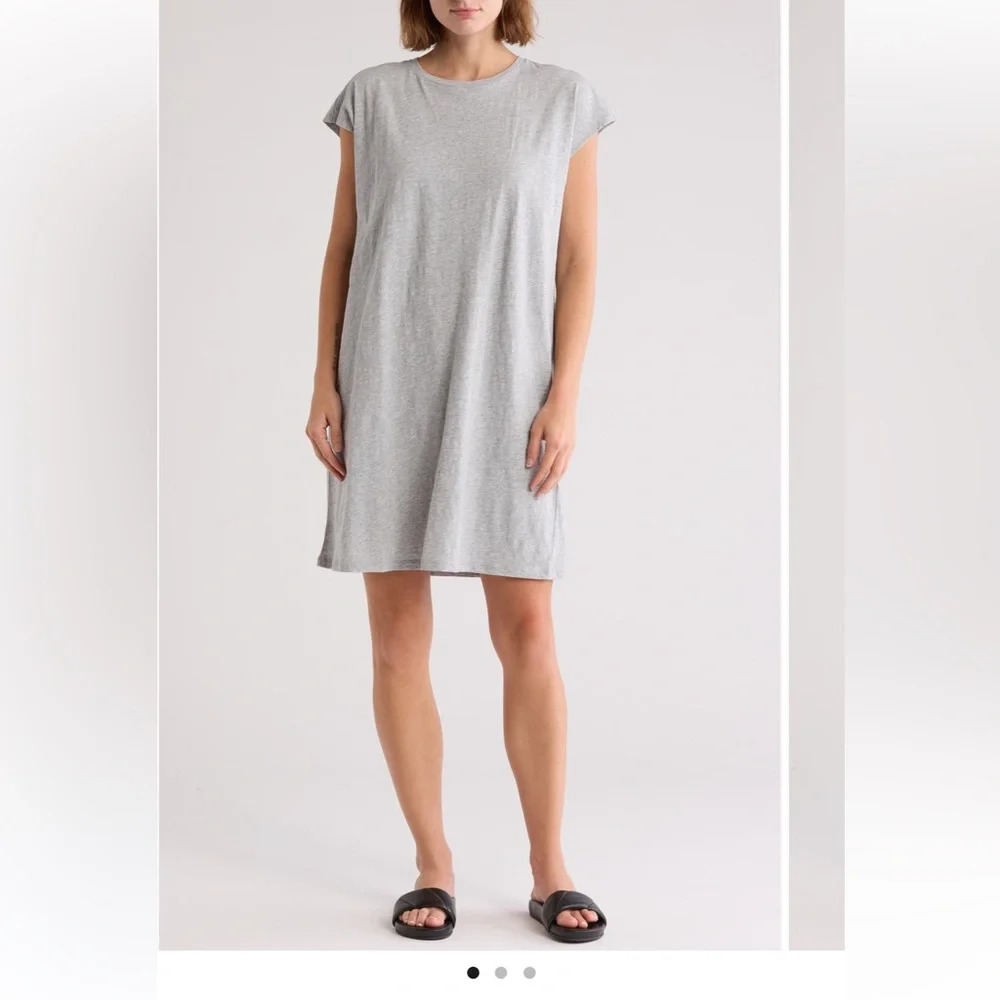 Eileen Fisher Boxy Organic Cotton T Tee Shirt Dress oversized
D XXS XX-S NWT‎